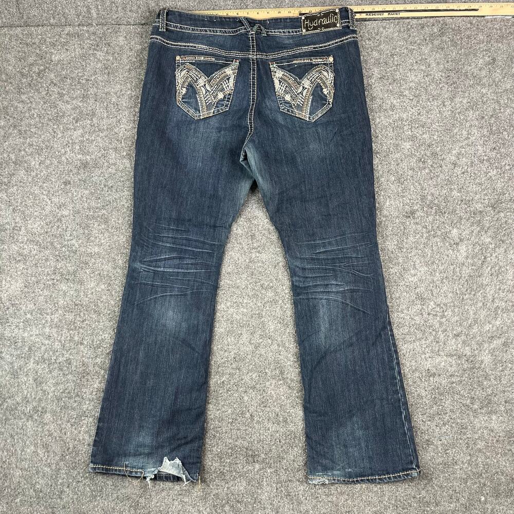 Hydraulic Bailey‎ Jeans Womens Size 20 Blue Bootcut Stretch Distressed Denim